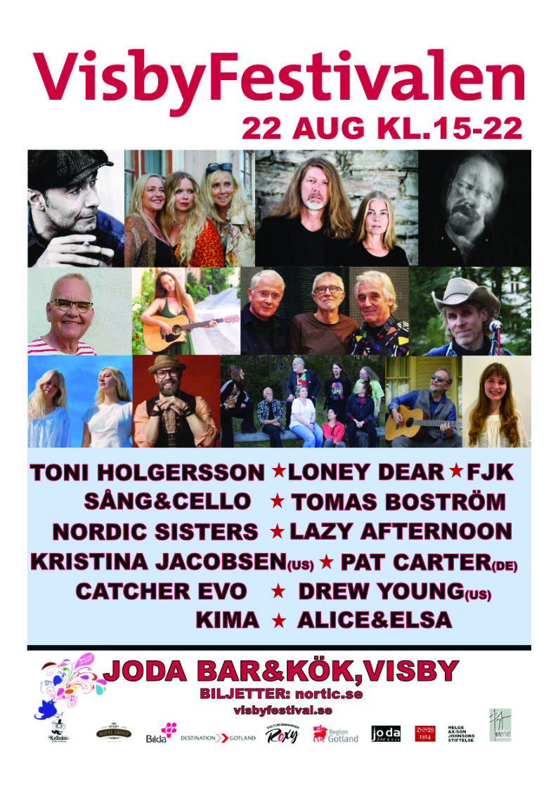 Visbyfestivalen collage på artister